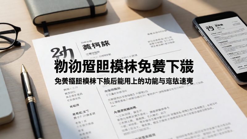 求职简历模板免费下载 免费简历模板下载后能用上的功能与格式速览